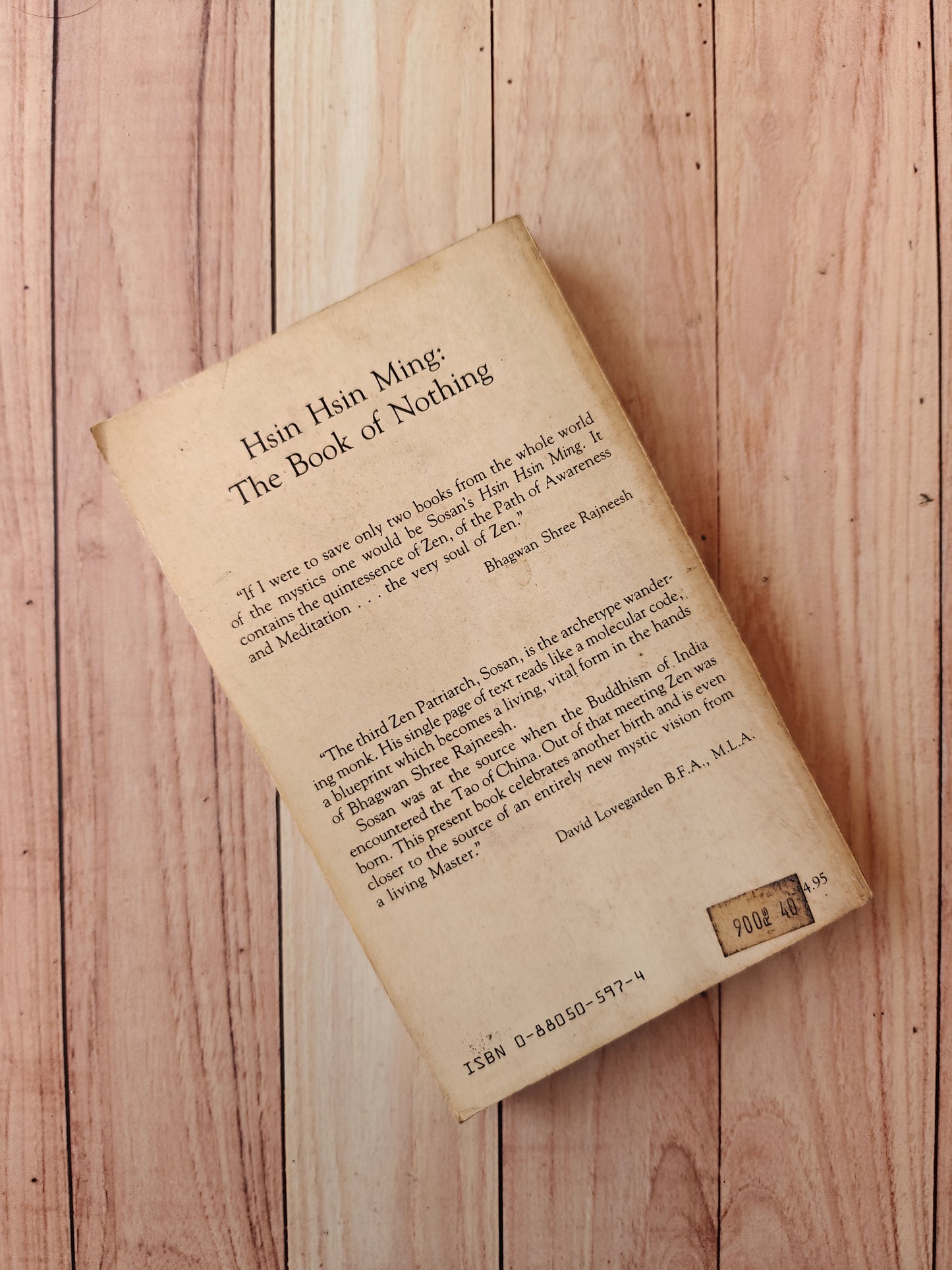 Hsin hsin ming : The book of nothing
